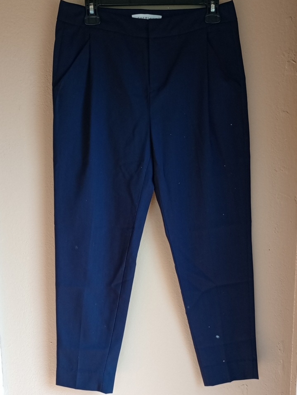 Everlane Navy Blue Wool Pencil Straight Trouser Career Basic Pants Size 0